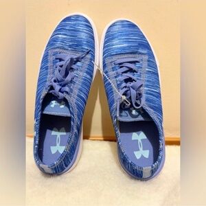 Under Armour Blue Marled Knit Lace-Up Trainers